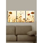 Casa si Gradina - Decoratiuni - Ceasuri - Ceas de perete decorativ, Wallxpert, panza piele de caprioara, multicolor, 96x40 cm, rama lemn - Infinity.ro
