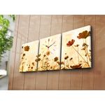 Casa si Gradina - Decoratiuni - Ceasuri - Ceas de perete decorativ, Wallxpert, panza piele de caprioara, multicolor, 96x40 cm, rama lemn - Infinity.ro