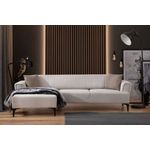Casa si Gradina - Mobilier - Canapele si coltare - Coltare - Coltar extensibil, Hanah Home, cadru lemn fag si pal, ecru, 230x95x43 cm - Infinity.ro