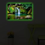 Casa si Gradina - Electrice - Tablouri electrice si accesorii - Tablou canvas cu led, Wallxpert, piele de caprioara, multicolor, 45x70 cm, 239SHN3283 - Infinity.ro