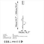 Casa si Gradina - Corpuri si surse de iluminat - Lustre si pendule - Candelabru, Opviq, metal, crom, 16x16x50-100 cm - Infinity.ro