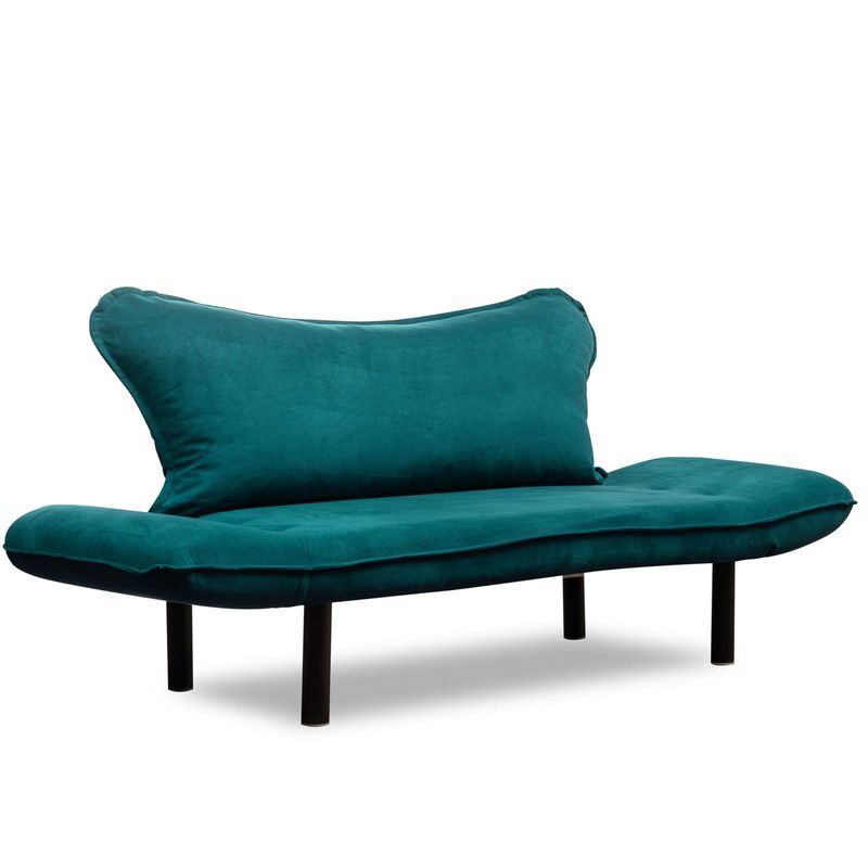 Casa si Gradina - Mobilier - Canapele si coltare - Canapele - Canapea extensibila, Hanah Home, metal, albastru petrol, 150x75x70 cm - Infinity.ro