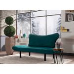 Casa si Gradina - Mobilier - Canapele si coltare - Canapele - Canapea extensibila, Hanah Home, metal, albastru petrol, 150x75x70 cm - Infinity.ro
