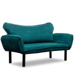 Casa si Gradina - Mobilier - Canapele si coltare - Canapele - Canapea extensibila, Hanah Home, metal, albastru petrol, 150x75x70 cm - Infinity.ro