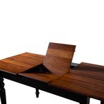 Casa si Gradina - Mobilier - Mese si birouri - Mese bucatarie si dining - Masa extensibila, Hanah Home, lemn masiv, alb si nuc, 120x80x77 cm - Infinity.ro