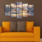 Casa si Gradina - Decoratiuni - Tablouri - Tablou decorativ 5 piese, Wallxpert, mdf, multicolor, 105x60 cm, 229CST1901 - Infinity.ro