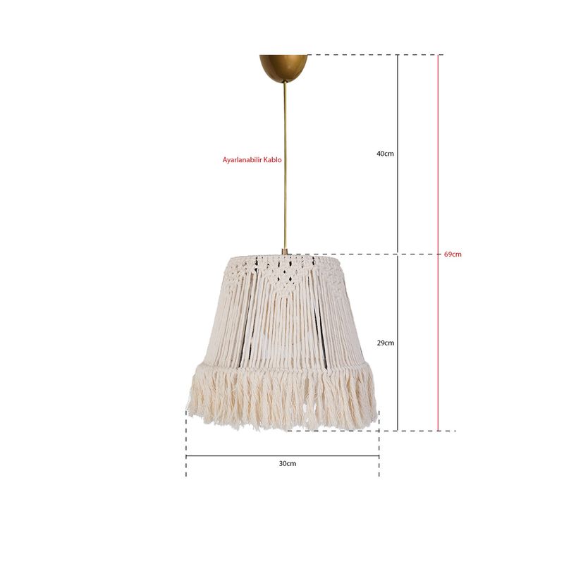 Casa si Gradina - Corpuri si surse de iluminat - Lustre si pendule - Candelabru, Opviq, corp plastic, abajur bumbac, crem, 29x30 cm - Infinity.ro