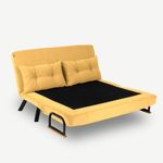 Casa si Gradina - Mobilier - Canapele si coltare - Canapele - Canapea extensibila 2 locuri, Atelier Del Sofa, metal, poliester, mustar, 175x133 cm - Infinity.ro
