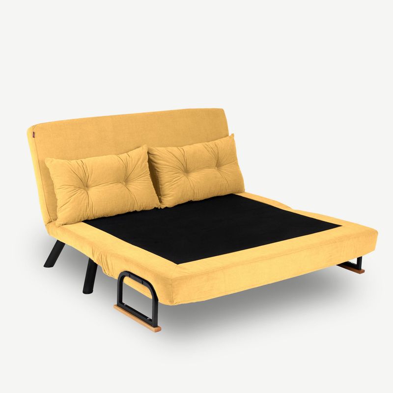 Casa si Gradina - Mobilier - Canapele si coltare - Canapele - Canapea extensibila 2 locuri, Atelier Del Sofa, metal, poliester, mustar, 175x133 cm - Infinity.ro