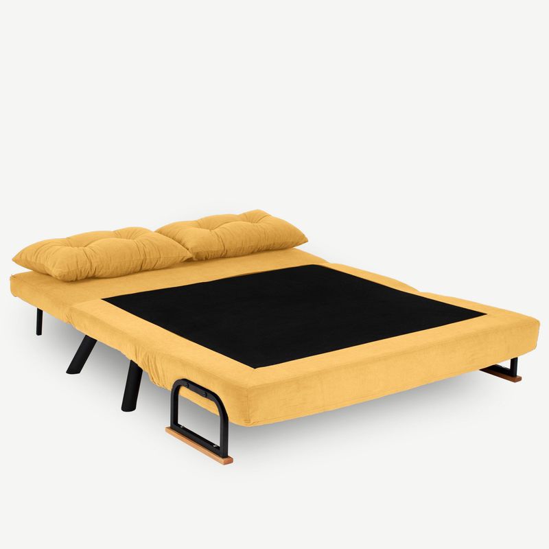 Casa si Gradina - Mobilier - Canapele si coltare - Canapele - Canapea extensibila 2 locuri, Atelier Del Sofa, metal, poliester, mustar, 175x133 cm - Infinity.ro