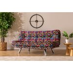 Casa si Gradina - Mobilier - Canapele si coltare - Canapele - Canapea extensibila, Hanah Home, metal, material textil, multicolor, 175x100 cm - Infinity.ro