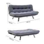 Casa si Gradina - Mobilier - Canapele si coltare - Canapele - Canapea extensibila, Hanah Home, metal, material textil, multicolor, 175x100 cm - Infinity.ro