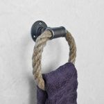 Casa si Gradina - Sanitare - Suporturi si accesorii baie - Suporturi baie - Carlig pentru prosop, Hanah Home, metal si franghie, gri, 20x20x10 cm - Infinity.ro