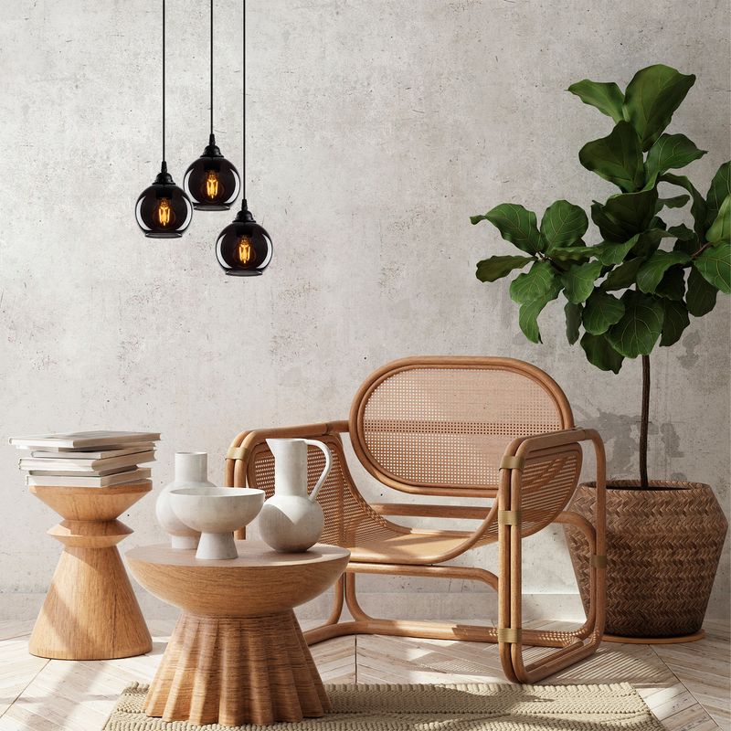 Casa si Gradina - Corpuri si surse de iluminat - Lustre si pendule - Candelabru, Opviq, metal, fumuriu, 40x40 cm, inaltime reglabila - Infinity.ro