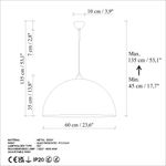 Casa si Gradina - Corpuri si surse de iluminat - Lustre si pendule - Candelabru, Opviq, metal, menta, reglabil, ø60 cm, inaltime 45-135 cm - Infinity.ro