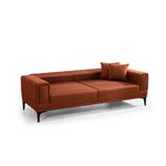Casa si Gradina - Mobilier - Canapele si coltare - Canapele - Canapea extensibila, Atelier Del Sofa, lemn de fag, rosu tigla, 230x95x77 cm - Infinity.ro