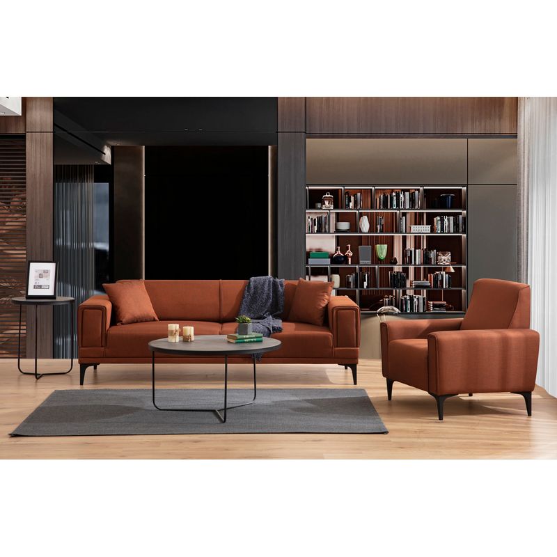 Casa si Gradina - Mobilier - Canapele si coltare - Canapele - Canapea extensibila, Atelier Del Sofa, lemn de fag, rosu tigla, 230x95x77 cm - Infinity.ro