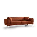 Casa si Gradina - Mobilier - Canapele si coltare - Canapele - Canapea extensibila, Atelier Del Sofa, lemn de fag, rosu tigla, 230x95x77 cm - Infinity.ro