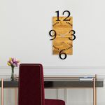 Casa si Gradina - Decoratiuni - Ceasuri - Ceas de perete decorativ, Wallxpert, lemn, nuc si negru, 41x3x74 cm - Infinity.ro