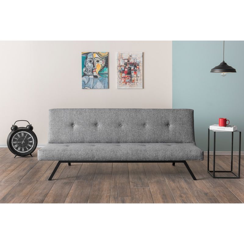 Casa si Gradina - Mobilier - Canapele si coltare - Canapele - Canapea extensibila 3 locuri, Atelier Del Sofa, metal, gri deschis, 180x102 cm - Infinity.ro