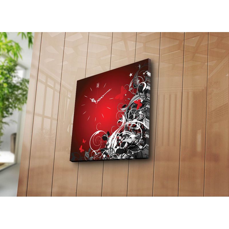 Casa si Gradina - Decoratiuni - Ceasuri - Ceas de perete decorativ, Wallxpert, panza suede, multicolor, 45x45 cm - Infinity.ro