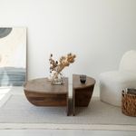 Casa si Gradina - Mobilier - Mese si birouri - Masute de cafea - Set masute de cafea, Hanah Home, lemn masiv de pin, nuc, 90x60x30 cm, 85x35x30 cm - Infinity.ro