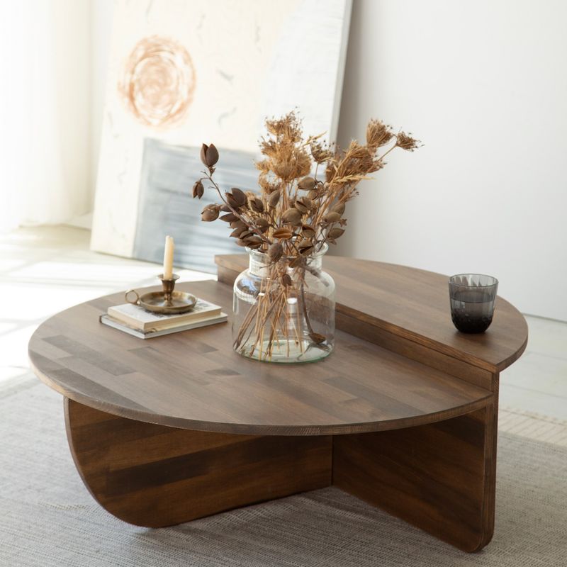 Casa si Gradina - Mobilier - Mese si birouri - Masute de cafea - Set masute de cafea, Hanah Home, lemn masiv de pin, nuc, 90x60x30 cm, 85x35x30 cm - Infinity.ro