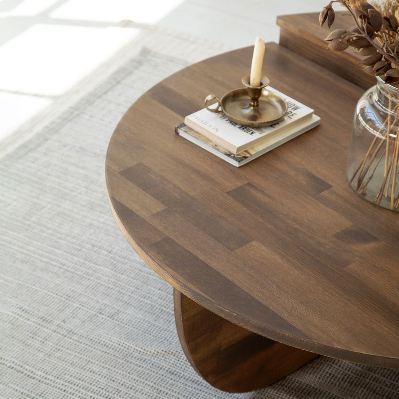 Casa si Gradina - Mobilier - Mese si birouri - Masute de cafea - Set masute de cafea, Hanah Home, lemn masiv de pin, nuc, 90x60x30 cm, 85x35x30 cm - Infinity.ro