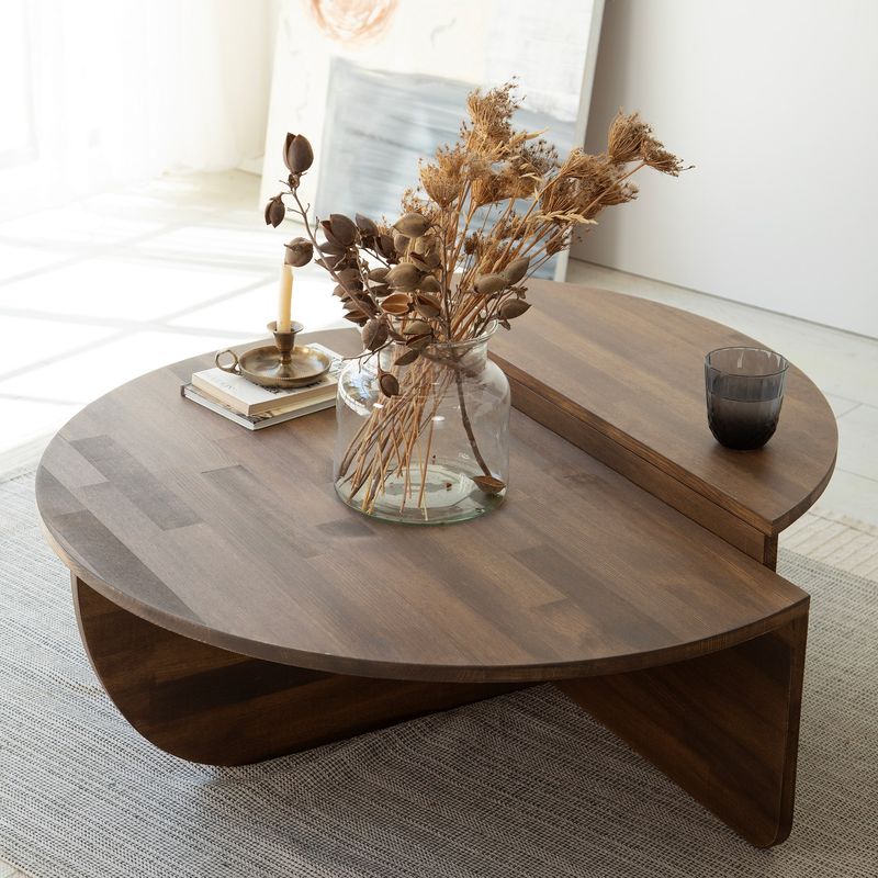 Casa si Gradina - Mobilier - Mese si birouri - Masute de cafea - Set masute de cafea, Hanah Home, lemn masiv de pin, nuc, 90x60x30 cm, 85x35x30 cm - Infinity.ro