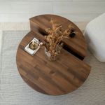 Casa si Gradina - Mobilier - Mese si birouri - Masute de cafea - Set masute de cafea, Hanah Home, lemn masiv de pin, nuc, 90x60x30 cm, 85x35x30 cm - Infinity.ro