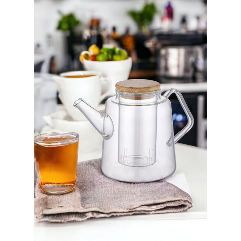 Casa si Gradina - Bucatarie si vesela - Vase pentru gatit - Ceainice si infuzoare - Ceainic, Hermia, sticla, transparent, 23x13x15 cm, 800 ml - Infinity.ro