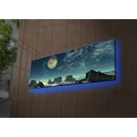 Casa si Gradina - Electrice - Tablouri electrice si accesorii - Tablou canvas decorativ cu led, Wallxpert, piele intoarsa, multicolor, 30x90 cm, 254LED4307 - Infinity.ro