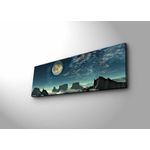 Casa si Gradina - Electrice - Tablouri electrice si accesorii - Tablou canvas decorativ cu led, Wallxpert, piele intoarsa, multicolor, 30x90 cm, 254LED4307 - Infinity.ro