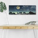 Casa si Gradina - Electrice - Tablouri electrice si accesorii - Tablou canvas decorativ cu led, Wallxpert, piele intoarsa, multicolor, 30x90 cm, 254LED4307 - Infinity.ro