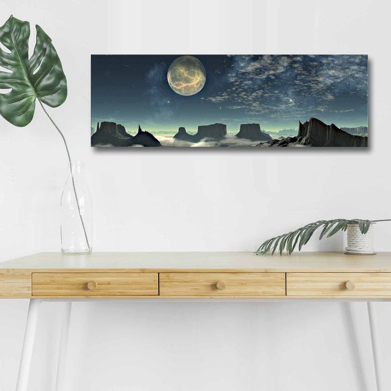 Casa si Gradina - Electrice - Tablouri electrice si accesorii - Tablou canvas decorativ cu led, Wallxpert, piele intoarsa, multicolor, 30x90 cm, 254LED4307 - Infinity.ro