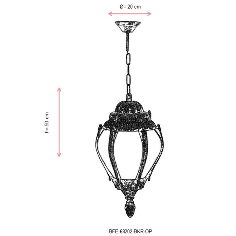 Casa si Gradina - Corpuri si surse de iluminat - Iluminat exterior - Lanterne - Candelabru de exterior, Opviq, abs, maro, 50x20 cm - Infinity.ro
