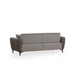 Casa si Gradina - Mobilier - Canapele si coltare - Canapele - Canapea extensibila 3 locuri, Hanah Home, lemn fag, gri, 215x85x85 cm - Infinity.ro