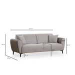 Casa si Gradina - Mobilier - Canapele si coltare - Canapele - Canapea extensibila 3 locuri, Hanah Home, lemn fag, gri, 215x85x85 cm - Infinity.ro