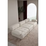Casa si Gradina - Mobilier - Canapele si coltare - Canapele - Canapea 3 locuri, Hanah Home, bouclé poliester, crem, 300x100x80 cm - Infinity.ro