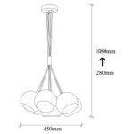 Casa si Gradina - Corpuri si surse de iluminat - Lustre si pendule - Candelabru, Opviq, metal, alb auriu, diametru 45 cm, inaltime reglabila - Infinity.ro