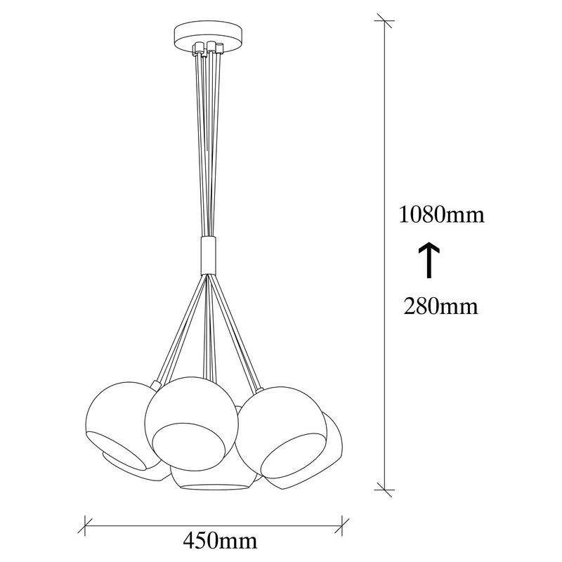 Casa si Gradina - Corpuri si surse de iluminat - Lustre si pendule - Candelabru, Opviq, metal, alb auriu, diametru 45 cm, inaltime reglabila - Infinity.ro