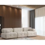 Casa si Gradina - Mobilier - Canapele si coltare - Canapele - Canapea 3 locuri, Hanah Home, bouclé poliester, crem, 300x100x80 cm - Infinity.ro