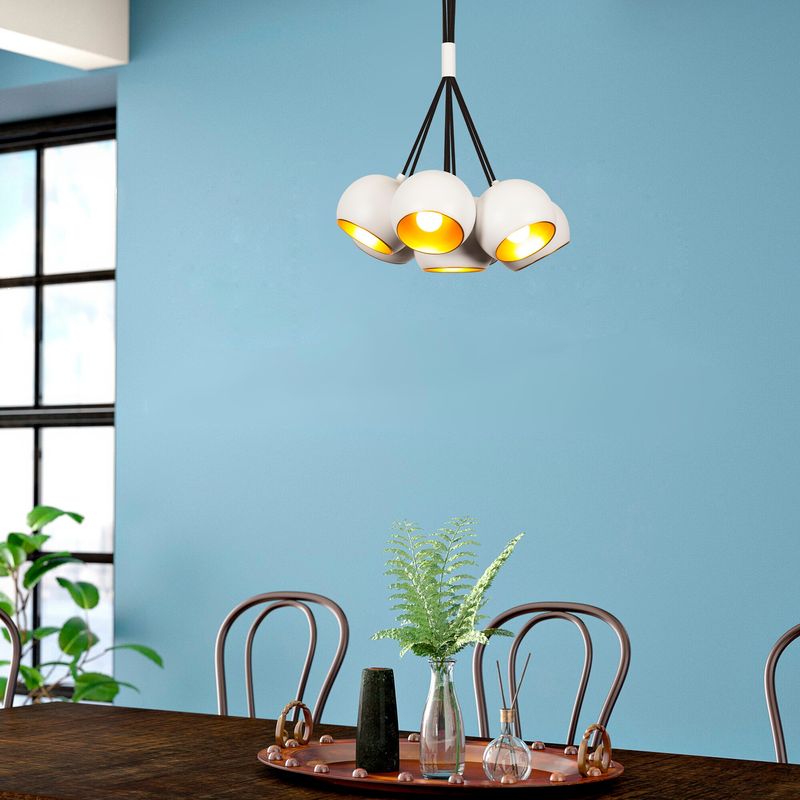 Casa si Gradina - Corpuri si surse de iluminat - Lustre si pendule - Candelabru, Opviq, metal, alb auriu, diametru 45 cm, inaltime reglabila - Infinity.ro