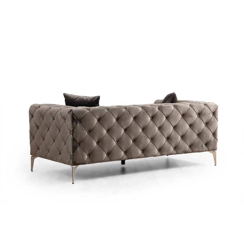 Casa si Gradina - Mobilier - Canapele si coltare - Canapele - Canapea 2 locuri, Hanah Home, lemn fag si pal, antracit, 197x90x70 cm - Infinity.ro