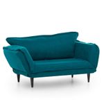 Casa si Gradina - Mobilier - Canapele si coltare - Canapele - Canapea extensibila, Hanah Home, stofa, verde petrol, 150x85x60 cm - Infinity.ro