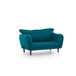 Casa si Gradina - Mobilier - Canapele si coltare - Canapele - Canapea extensibila, Hanah Home, stofa, verde petrol, 150x85x60 cm - Infinity.ro