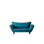 Casa si Gradina - Mobilier - Canapele si coltare - Canapele - Canapea extensibila, Hanah Home, stofa, verde petrol, 150x85x60 cm - Infinity.ro
