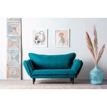 Casa si Gradina - Mobilier - Canapele si coltare - Canapele - Canapea extensibila, Hanah Home, stofa, verde petrol, 150x85x60 cm - Infinity.ro