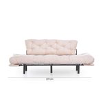 Casa si Gradina - Mobilier - Canapele si coltare - Canapele - Canapea extensibila 3 locuri, Hanah Home, metal, crem, 185x85x70 cm - Infinity.ro