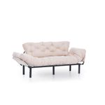Casa si Gradina - Mobilier - Canapele si coltare - Canapele - Canapea extensibila 3 locuri, Hanah Home, metal, crem, 185x85x70 cm - Infinity.ro